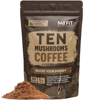 Skinny Instant Mushroom Coffee (60 Servings) Mental Focus Plus Diet Support - Turkey Tail, Maitake, Shiitake & Turmeric, Mixed With Gourmet 100% Arabica Medium Roast Instant Coffee