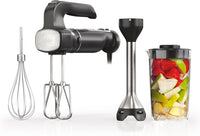Ninja Immersion Blender and Whisk, Hand Stick Blender, 4 Speeds, with SplatterShield and PanProtect, 4-Cup Blending Vessel, Dishwasher Safe, 5-ft Cord, Ergonomic, Deep Navy, CI201ND