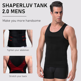 Shaperluv for Men, 2025 New Shaperluv Tank 2.0 Mens, Shaper Luv Tank for Men Big and Tall, Male Compression Shirt