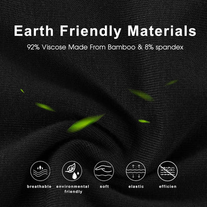 BAMBOO COOL Men's Long Boxer Briefs Performance Long Leg Sports Boxer Brief Underwear MultiPack