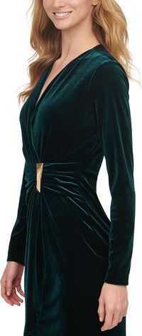 Calvin Klein Velvet Bar Dress Malachite 10