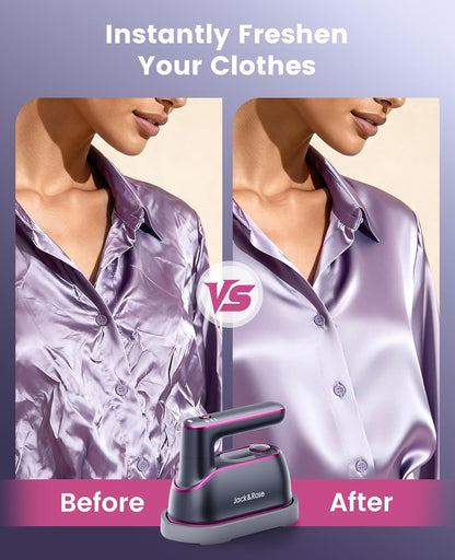 Jack ＆ Rose Travel Steamer Iron for Clothes,1200w Iron Steamer,Portable Handheld Travel Size Steamer iron,8S Fast Heat-Up