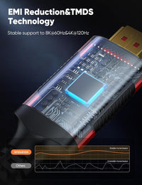 Snowkids 8K HDMI Cable 3.3FT/1M 2-Pack, Ultra High Speed 48Gbps HDMI Braided Nylon 2.1 Cord-4K120 144Hz 8K60Hz RTX 3090 eARC HDR10 4:4:4 HDCP 2.2&2.3 QMS VRR,Compatible for PS-5, PS-4, UHD TV and PC