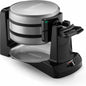 Cuisinart Round Flip Belgian Waffle Maker, Black/Silver, 1 inch thick, WAF-F30NAS