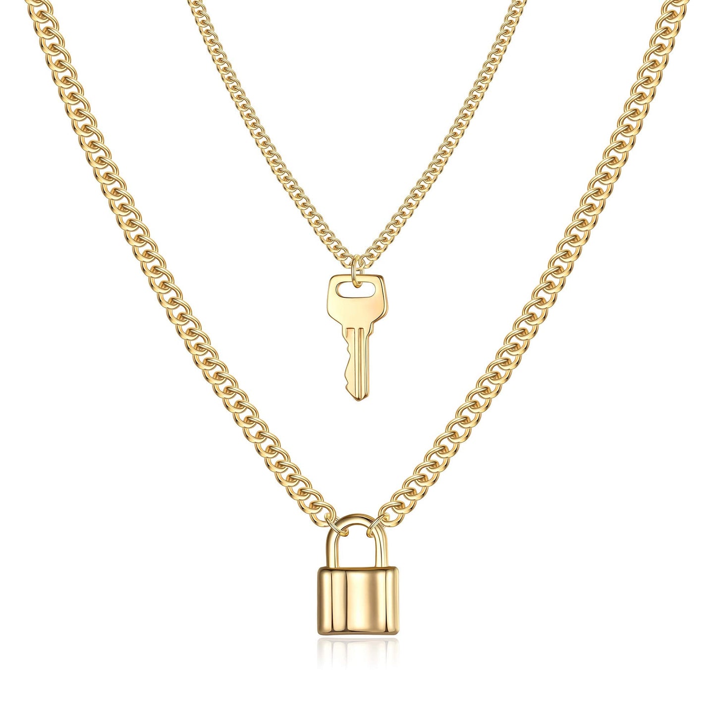 Turandoss Dainty Layered Choker Necklace, Handmade Y Pendant Necklace Multilayer Bar Disc Necklace Adjustable Layering Choker Necklaces for Women