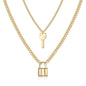 Turandoss Dainty Layered Choker Necklace, Handmade Y Pendant Necklace Multilayer Bar Disc Necklace Adjustable Layering Choker Necklaces for Women
