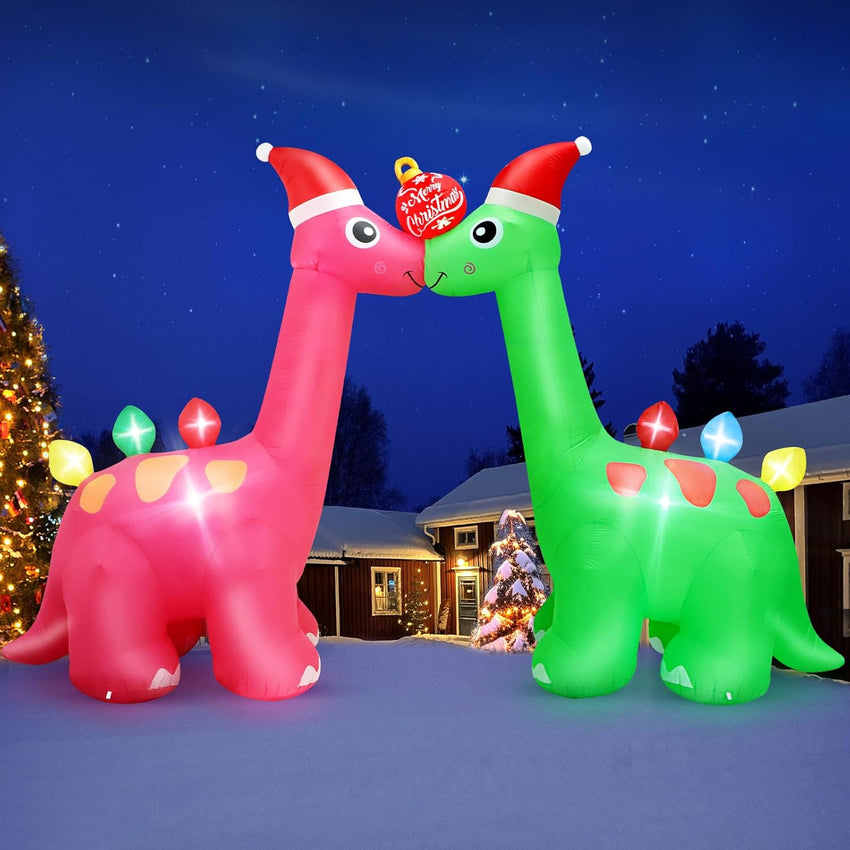 7 FT Christmas Inflatables Giant Snowman Outdoor Decorations, Blow up Snow Man Yard Decor Built-in Bright LED Light Wear Magic Hat, Weatherproof Holiday for Garden Patio Lawn Party Xmas Gifts