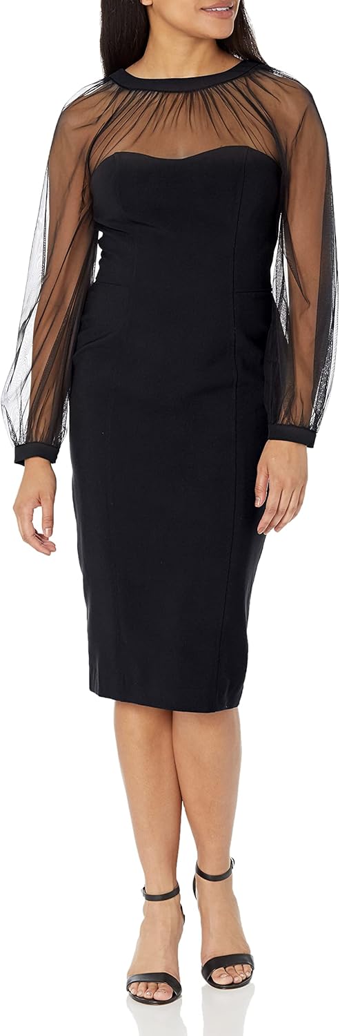 Maggy London Women's Illusion Dress Occasion Event Party Holiday Cocktail Guest of Wedding.