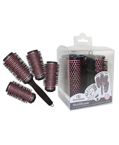 Olivia Garden MultiBrush - Non-Electrical Detachable Thermal Brush with Ceramic Barrel