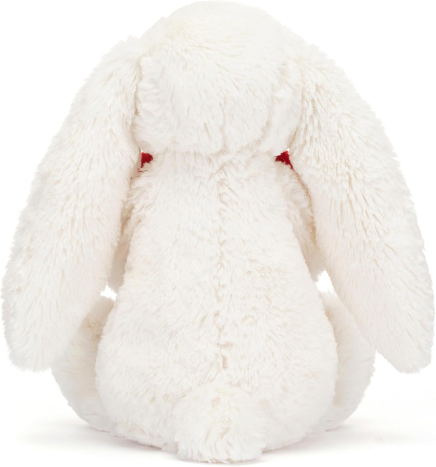 Jellycat Bashful Red Love Heart Bunny Stuffed Animal Plush Toy, Medium 12 inches