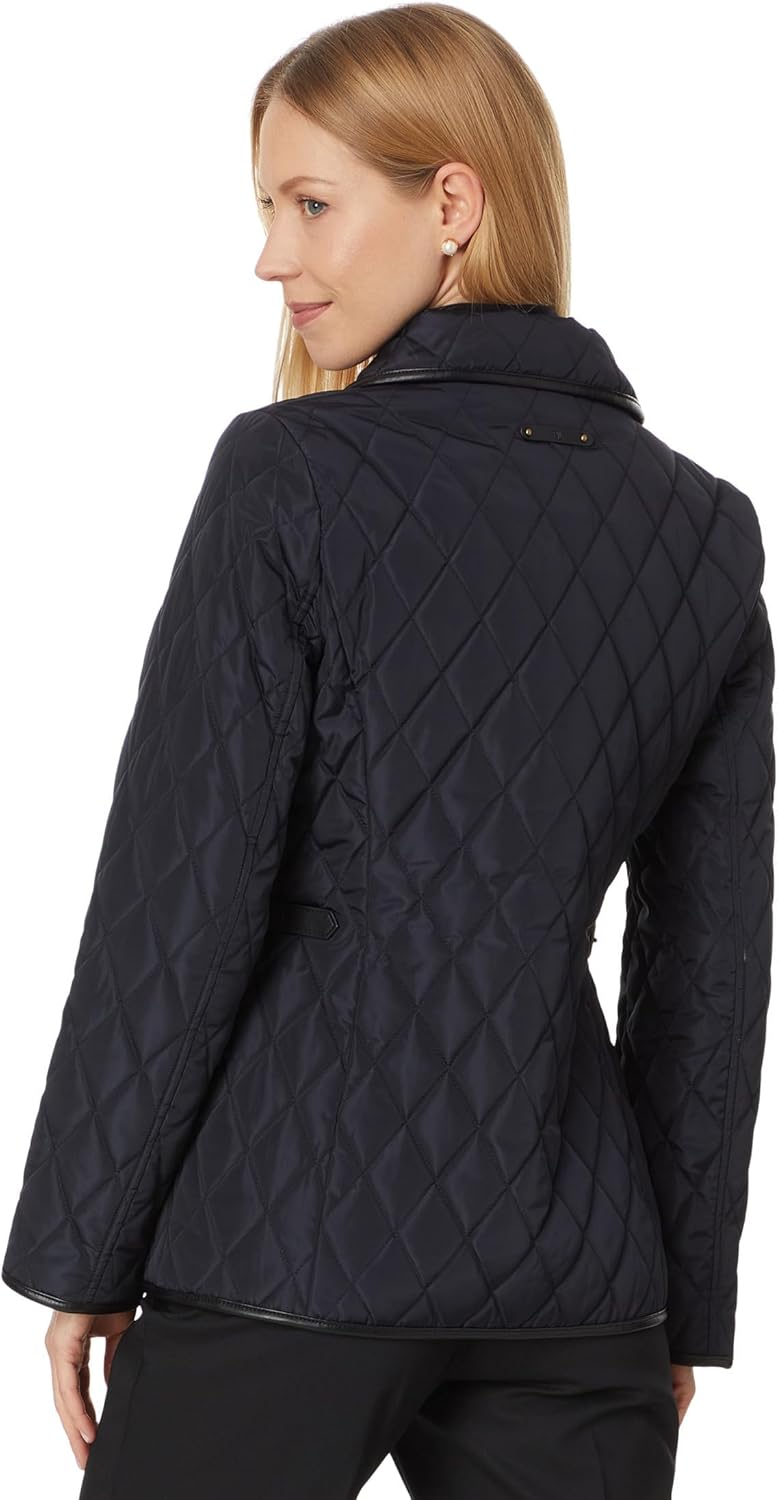 Lauren Ralph Lauren womens Quilt Sb Pu Side Tabs/Trim W Crest