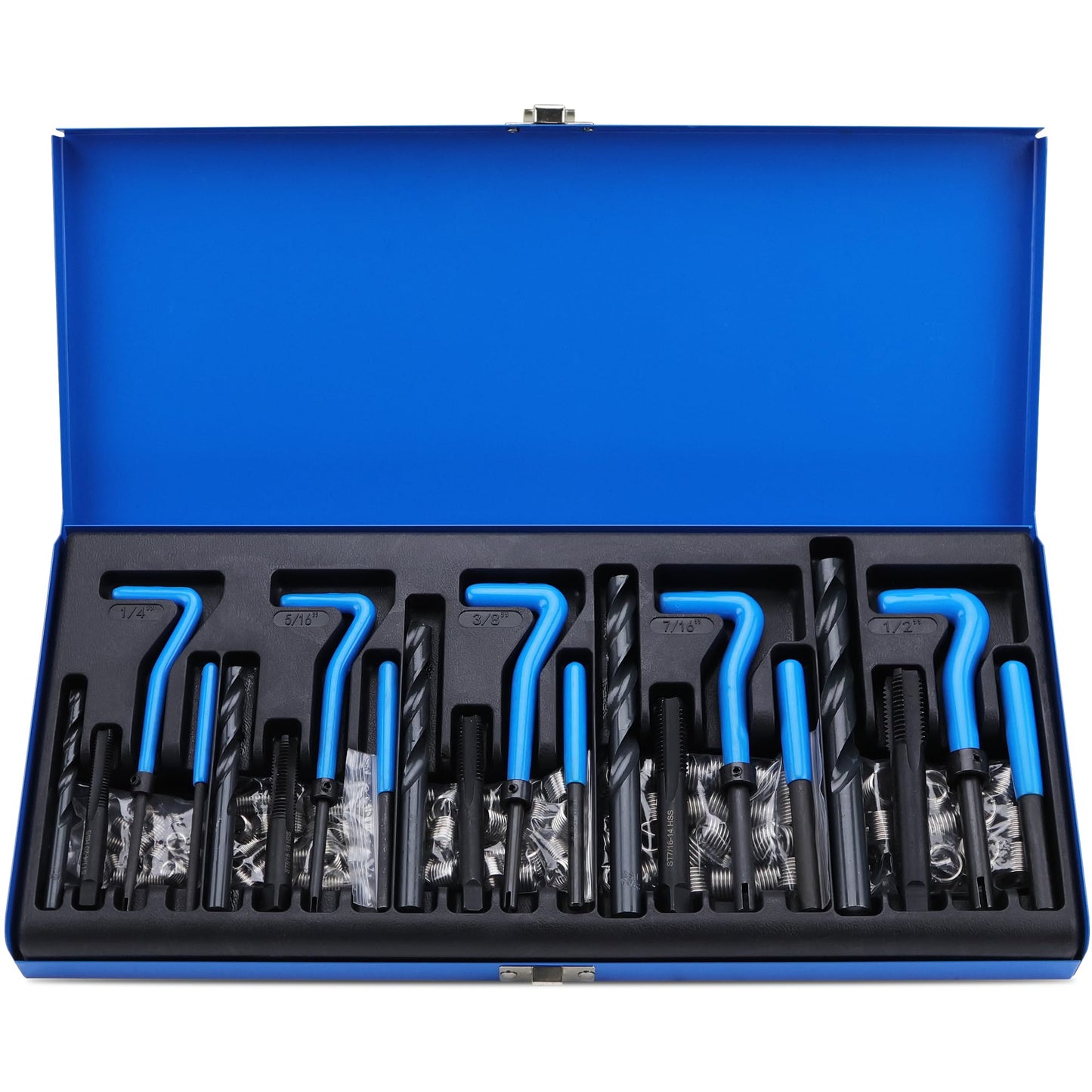Thread Repair Thread Chaser Tool Set - 49PCS Thread Cleaner Rethreading Master Kit Metric SAE Bolt Restorer File Nut Rethreader Automotive Wheel Stud Spark Plug Engine Standard Screw Threading UNC UNF