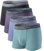 DAVID ARCHY Mens Trunks Underwear Soft Breathable Rayon Made from Bamboo Trunk No Fly Pouch