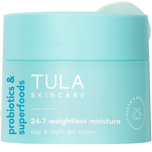 TULA Skin Care 24-7 Weightless Moisture Hydrating Day & Night Cream - Anti-Aging Lightweight Gel Cream Moisturizer for Face, Contains Watermelon & Blueberry Extract