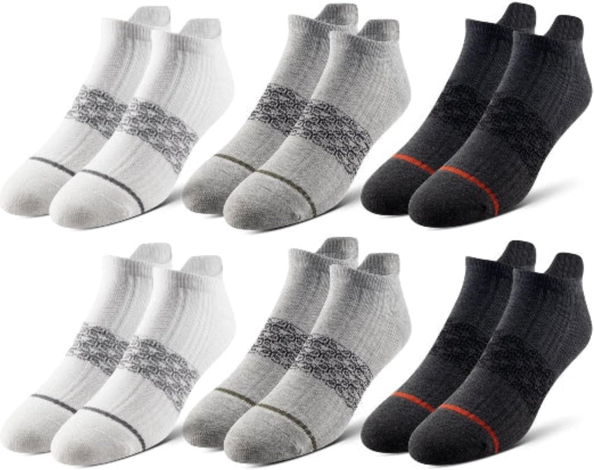 Pair of Thieves Men's Athletic Cotton Low-Cut Socks - 6-Pack Cushioned Comfort Socks for Sports, Work & Casual Wear