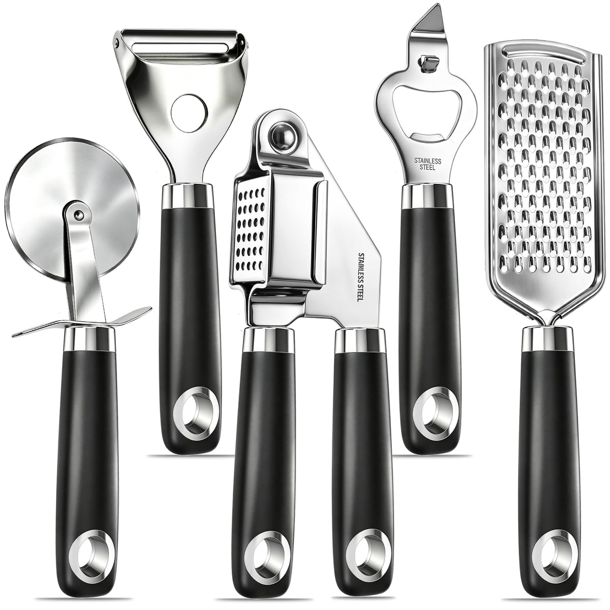 MUJINON Spatula Set, 18/0 Stianless Steel Turner & Slotted Spatula, Kitchen Cooking Utensils Set, Pack of 2