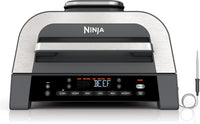 Ninja | Indoor Grill | Foodi | 5-in-1 (Grill, Air Fry, Roast, Bake, and Dehydrate | Fits up to 3lb Roast | Smoke Control System and Dishwasher Safe Parts| Black/Grey | AG301