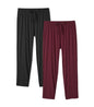 DAVID ARCHY Mens Pajama Pants Bamboo Rayon Lightweight Knit Sleep Bottoms, Soft Lounge Pants with Pockets PJs, 2 Pack