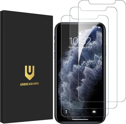 UNBREAKcable 3-Pack Screen Protector for iPhone 16 Pro, Double Shatterproof Tempered Glass [Easy Installation Frame] [9H Hardness] [99.99% HD Clear] [Case Friendly] for iPhone 6.3 inch