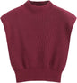 CIDER Women's Mock Neck Sleeveless Sweater Tops Cap Sleeve Sweater Vests Tank Tops