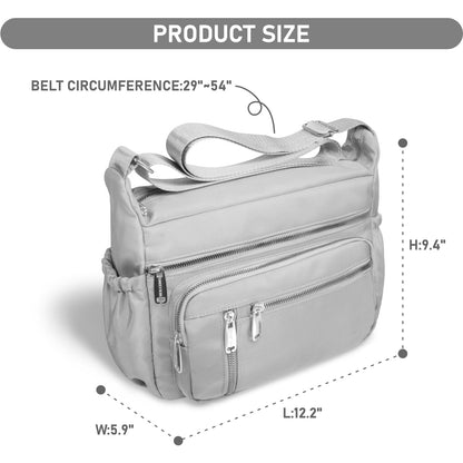 NPBAG Crossbody Bag for Women, Shoulder Purse Handbag Messenger Bag, Trendy Pocketbooks, Waterproof and Multi-Pockets