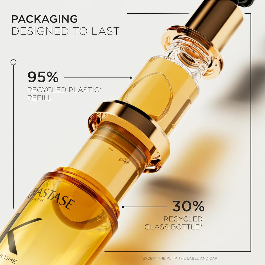 Kerastase Elixir Ultime Refillable Hair Oil - Hydrates & Smoothes Frizz, Adds Shine, With Wild Camellia, Nourishes & Strengthens Hair