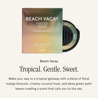 Pura & Moodcast - Fragrance for Pura Car Diffuser - Clean & Safe Luxury Scent Refill - Long-Lasting Fragrance for 30 Days of Aroma - Spring & Summer Car Accessory - Beach Vacay