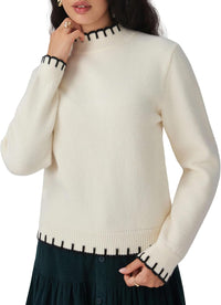 CIDER Women's Elegant Turtle Neck Sweater Winter Casual Knit Pullover Tops