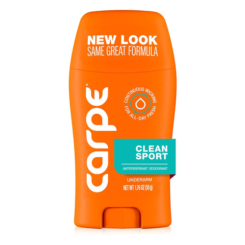 Carpe Underarm Deodorant Antiperspirant - Extra Strength Men's Antiperspirant with 72 Hour Sweat Control - Deodorant for Men - Helps Eliminate Odor - Clean Sport Scent