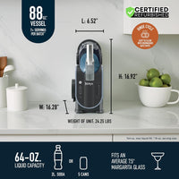 Ninja FS301 Professional Maker with RapidChill Technology, 88 oz Drink & Slushie Machine, 5 Preset Programs, Frozen Margaritas, Frappés, and More, Premium Accents, Black (Renewed)