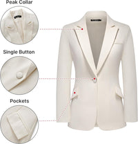 Women's Suit 2 Piece Set Pinstripe Blazer and Bootcut Dressy Pants Set for Work Office Business Outfits