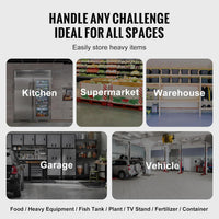VEVOR Aluminum Dunnage Rack, 48” x 20” Commercial Food Floor Rack, 12” Off the Floor, 1000 lbs Capacity All-Welded Aluminum Storage Rack, for Storage in Restaurants, Kitchens, Garages and Vehicles