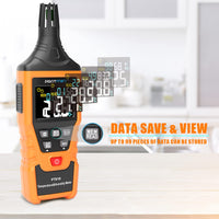 PT6508 Temperature Humidity Meter, Digital Thermometer Hygrometer Monitor with Ambient, Dew Point, Wet Bulb for Indoor/Outdoor MIN, MAX, Data Hold, LCD Backlight