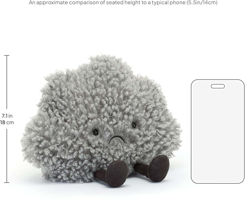 Jellycat Amuseables Storm Cloud Stuffed Toy, 10 inches - Cloud Plush - Fun Gift Idea