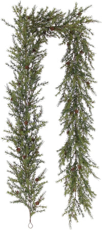 CG Hunter Holiday Collection Faux Garland, Premium Artificial Indoor and Outdoor Large 6-ft Magnolia, Eucalyptus, Pinecone, Needle Pine Christmas Garland, Christmas Decorations and Holiday Greenery