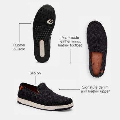 Coach Miles Espadrille Black Denim 7 D (M)Coach Miles Espadrille Black Denim 7 D (M)