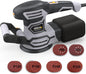 3.8A(450W) Orbital Sander, Jellas 6 Variable Speeds Double Handle Random Orbit Sander, 5-Inch Electric Sander with 18pcs Sandpapers, Dust Collector, Ideal Power Sander for Woodworking(OS450)