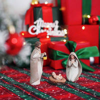 10-Piece Christmas Nativity Set – Nativity Scene with Manger, Holy Family & Animals, Hand-Painted Resin Indoor Holiday Display