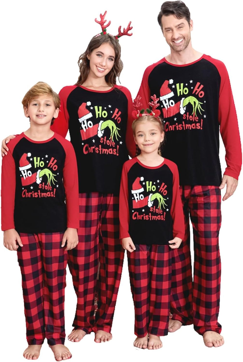VS&LLWQ Family Christmas Pjs Matching Sets Christmas Pajamas for Family Christmas Elf Pjs Holiday Xmas Jammies Set
