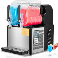 VEVOR Commercial Slushy Machine, 4L Single Tank Frozen Drink Machine, 16 Cups Stainless Steel Margarita Smoothie Frozen Drink Maker, Slushie Maker for Home Party Restaurants Cafe Bars