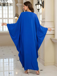 RanRui Women's Embroidered Kaftan Dresses Beach Blouse Cotton Gold Embroidery Holiday Robe Plus Size Caftans Kaftan Dress