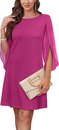 RUMIA Womens Cocktail Dresses Flutter Sleeve Wedding Guest Dresses for Women 2025 Trendy