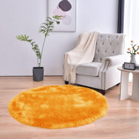 duduta Navy Blue Faux Sheepskin Throw Rug 2x3 ft, Fluffy Shag Fur Chair Cover Small Bedside Dorm Rug Non Slip Machine Washable