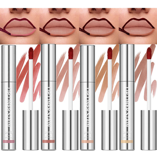 Jolilab Lip Stain Peel Off, Waterproof & Long Lasting, Highly Pigmented for All Skin Types（4Pcs Set）