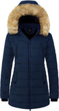 wantdo Women's Warm Winter Coat Heavy Puffer Jacket Parka with Fur Trimmed Hood