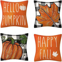 PSDWETS Christmas Pillow Covers 18x18 Set of 4 Christmas Decorations Snowman Deer Tree Winter Holiday Decor Throw Cushion Case for Home Couch