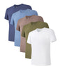 DAVID ARCHY Men's Undershirt Bamboo Rayon Moisture-Wicking Crewneck T-Shirts Stretch Tees for Men, 3 or 5 Pack