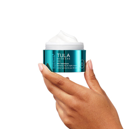 TULA Skin Care 24-7 Hydrating Day & Night Cream - Nourishing Moisturizer for Face, Maintain Skin Balance & Improve Skin Smoothness, Contains Watermelon & Apple Extract
