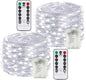 4 Pack 60 LED Fairy Lights Battery Operated with Timer, 20FT Waterproof Twinkle Lights Indoor Outdoor, Cuttable String Lights for Bedroom, Wedding, DIY, Centerpiece, Christmas Decorations (Warm White)