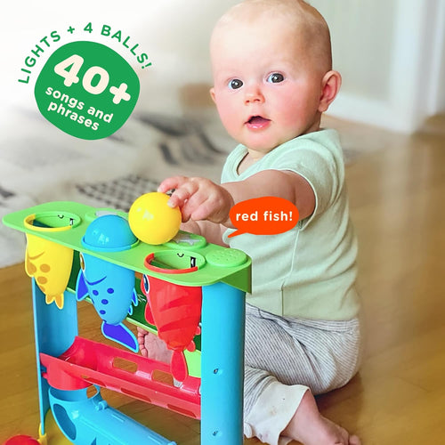 Move2Play, Feed The Fish | Interactive Baby & Toddler Toy | 1, 2+ Year Old Gift & Birthday Present | Boys & Girls Babies Ages 6, 7, 8, 9, 10, 12, 18, 24+ Months Old